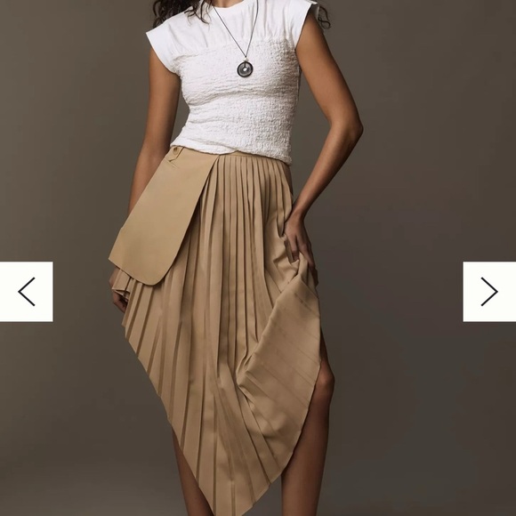 Tan Asymmetrical Wrap Muscle Tee - Picture 1 of 4